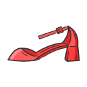 red high-heeled shoes Icon