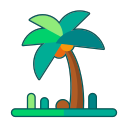 Linear coconut tree Icon