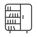 Bookcase - monochrome Icon