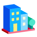 Surface building 2.5D Icon