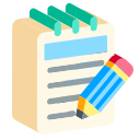 Surface writing list order 2.5D Icon