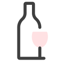 Wine glass bottle Icon
