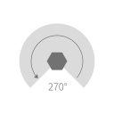 270 degrees Icon