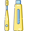 toothbrush and toothpaste Icon