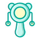 drum-shaped rattle Icon