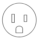 American 3-socket plug pin Icon