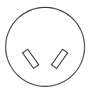 Australian socket plug pin Icon