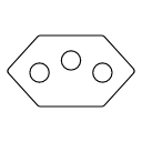 Brazilian socket plug Icon