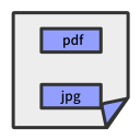 38. PDF conversion JPG template Icon