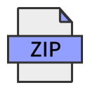 44. Zip compressed folder template Icon