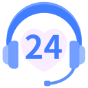 24-hour after-sales service Icon