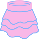 ruffled skirt Icon