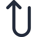 Connector U turn up 4 - 24px-1 Icon