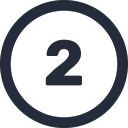 Number circle 2 - 24px Icon