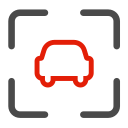 Code scanning and vehicle identification Icon