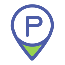 Two color parking service Icon