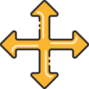 four way intersection Icon