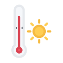 Air temperature - high temperature Icon