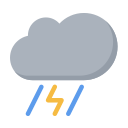 Rain thunderstorm Icon