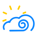 Cloudy and windy Icon