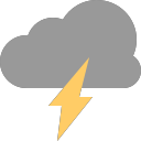 grey-cloud lightning Icon