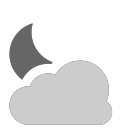 grey-cloud with moon Icon