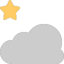 grey-cloud with star Icon