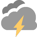 grey-clouds lightning Icon