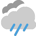 grey-clouds shower rain Icon