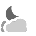 grey-clouds with moon Icon