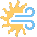 sun-with wind Icon