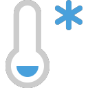 temperature-thermometer cold with snowflake Icon