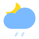 Cloudy to rainy (night) Icon