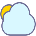 Cloudy to sunny weather Icon
