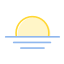 Sunrise by the sea Icon