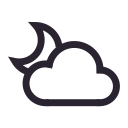 Nocturnal cloudy Icon