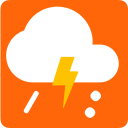 24 - thunderstorm with hail Icon