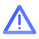 Blue warning Icon