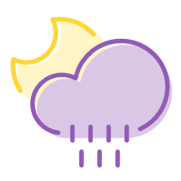 Night Rain Vector Icons free download in SVG, PNG Format