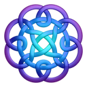 Purpleblue circleknot Icon