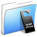 Aqua Smooth Folder Do not disturb Icon