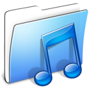 Aqua Smooth Folder Music Icon
