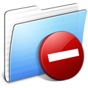 Aqua Stripped Folder Private Icon