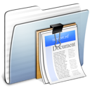 Graphite Stripped Folder Documents Icon