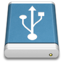 Blue External Drive USB Icon