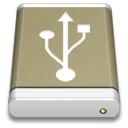 Lightbrown External Drive USB Icon