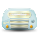 vintage radio 01 blue Icon