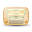 vintage radio 04 yellow Icon