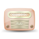 vintage radio 05 orange Icon