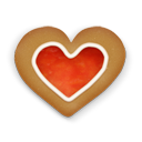 christmas cookie heart Icon